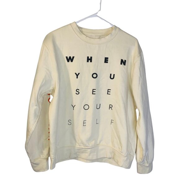 Kings of Leon Women's Concert Sweatshirt Size M When You See Yourself Ivory - Picture 1 of 4